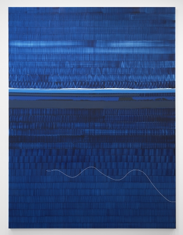 Juan Uslé Soñé que revelabas (Hudson blue), 2021 Vinyl, dispersion, and dry pigment on canvas 120.1 x 89.75 inches (305 x 228 cm) (GL15000)