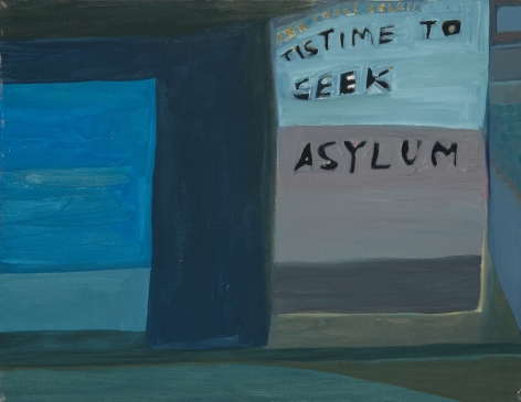​Ficre Ghebreyesus  Tis Time to Seek Asylum, c.2007-11  Acrylic on canvas  14 x 18 inches (35.6 x 45.7 cm)  GL13830