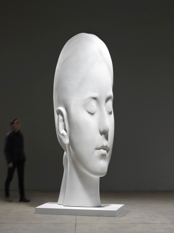 Jaume Plensa Sophia in White, 2016 Resin and marble dust 122 x 55 x 71 inches (310 x 140 x 180 cm) (GL11067)