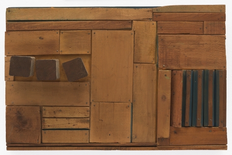 Mildred Thompson Wood Picture, c. 1967 Wood, paint, nails 16.25 x 24.75 x 4.25 inches (41.3 x 62.9 x 10.8 cm) (GL12317)