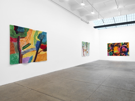 Installation view of Etel Adnan: Seasons at Galerie Lelong & Co., New York
