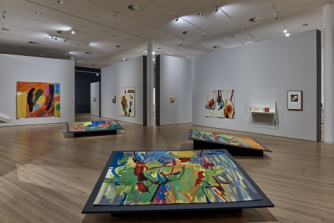 Installation view: Etel Adnan, Zentrum Paul Klee, Bern, Switzerland, June 15 – July 10, 2018