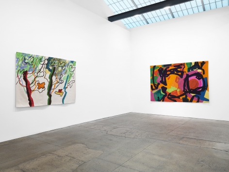 Installation view of Etel Adnan: Seasons at Galerie Lelong & Co., New York