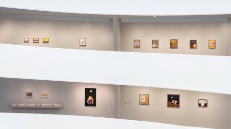 Installation view, Etel Adnan: Light’s New Measure, Solomon R. Guggenheim Museum, New York, October 8, 2021–January 10, 2022. Photo: David Heald © Solomon R. Guggenheim Foundation, 2021.