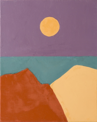Etel Adnan Untitled, 2015 Oil on canvas 16 1/8 x 13 inches (41 x 33 cm) Framed: 18 5/8 x 15 1/2 x 1 3/4 inches (47.3 x 39.4 x 4.4 cm) (GL10080)