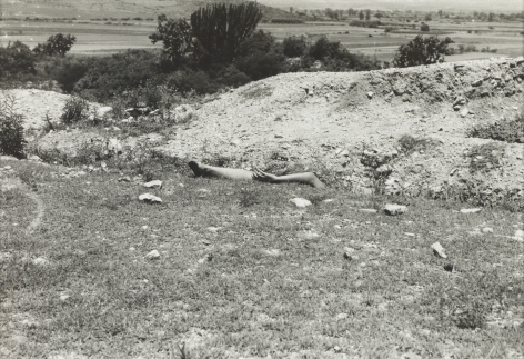 Ana Mendieta Dainzú, 1973 Black and white photograph 8 x 10 inches (20.4 x 25.4 cm)  Framed: 15.75 x 18.25 x 1.25 inches (40 x 46.4 x 3.2 cm) GL8031