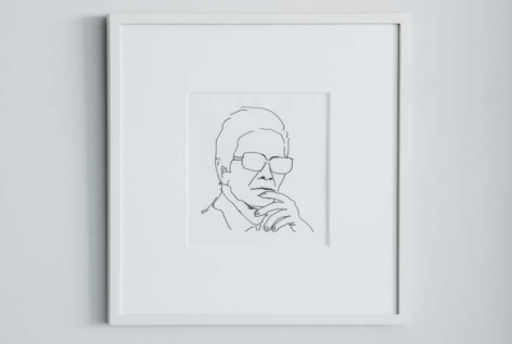 Alfredo Jaar Pier Paolo Pasolini, 2010-12 Ink on vellum 17 11/16 x 17 3/4 in (44.9 x 45.1 cm) Framed: 22 11/16 x 22 3/4 x 3/4 in (57.6 x 57.8 x 1.9 cm) (GL15487)