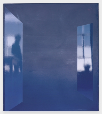 Kate Shepherd Eavesdropper, 2019 Enamel on panel 52 x 46 inches (132.1 x 116.8 cm) (Photographed with reflections) (GL 14292)